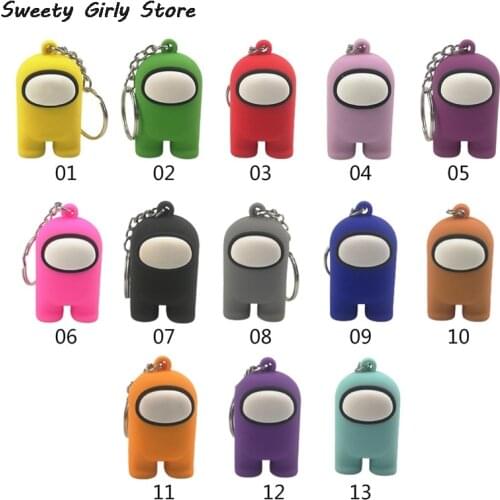1PCS Hot Game Bag Pendant Keychain Lovlely Cartoon Key Chains Jewelry Accessories Candy Color Dolls Keychains Model Keys Holder