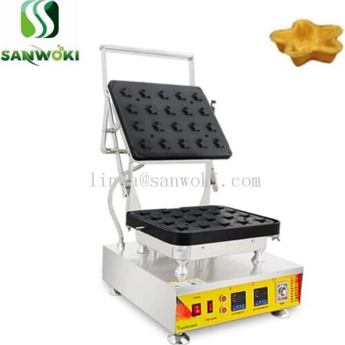 110V 220V Electric five-pointed star egg tart shell machine Muffin Baker Tartlets Pan 20pcs/mold Non-stick egg tartlet maker