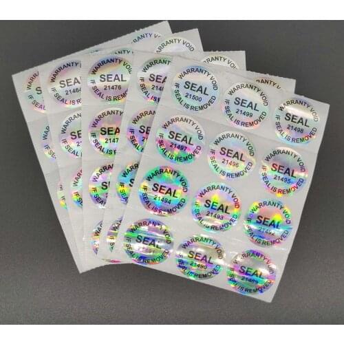 2000 Holographic Stickers 25mm,Void Seal Warranty Tamper-Proof, Serial Number Security Label