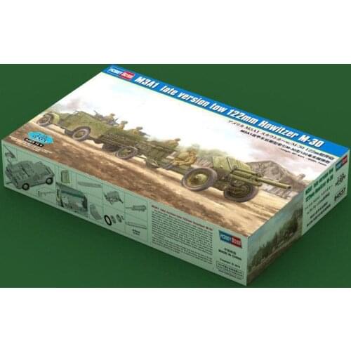 Hobbyboss 1/35 84537 M3A1 late version tow 122mm Howitzer M-30