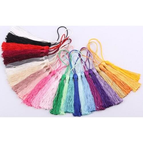 50pcs/Pack Polyester Silk Tassel Fringe 13cm Cotton Tassels Trim For Sewing Curtains Accessories DIY Wedding Decoration