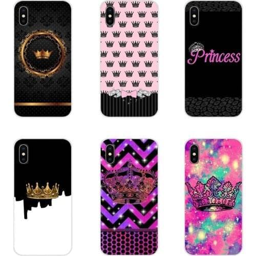 Queen princess crown For Huawei G7 G8 P8 P9 P10 P20 P30 Lite Mini Pro P Smart Plus 2017 2018 2019 Accessories Phone Shell Covers