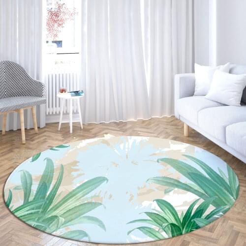 Leaf Sakura Area Rugs Large Floral Illustration Round Floor Mats Print Plants Home Living Room Bedroom Bath Decorate Carpet