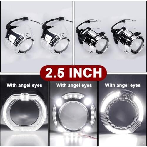 CARLitek 2.5 INCH Projector Shrouds For Lens Bi-LED Headlight Retrofit Lenses Covers For Fog Lights DIY Car Lights 2PCS