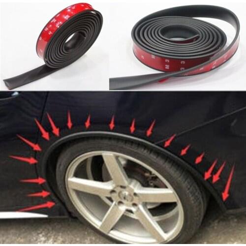 3 meters Soft Car Fender Flare Extension Wheel Eyebrow Protector Strip Automobile Auto Wheel Arch Trim Car Accessories Strips