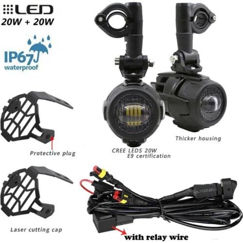 Upgrade Motorcycle fog light Auxiliary Lights Brighter Lamp 40W 6000K for BMW R1200GS F800GS F700GS F650 K1600