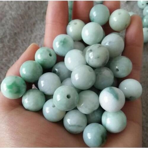 Natural Jade Emerald 10mm Beads Necklace Adjustable Charm Jewellery Fashion Accessories Hand-Carved Man Woman Luck Gifts Amulet