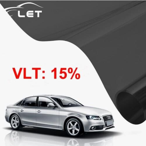 50x 300cm Dark Black Car Window Tint Film Glass VLT 15% Roll 1 PLY Car Auto House Commercial Solar Protection Summer