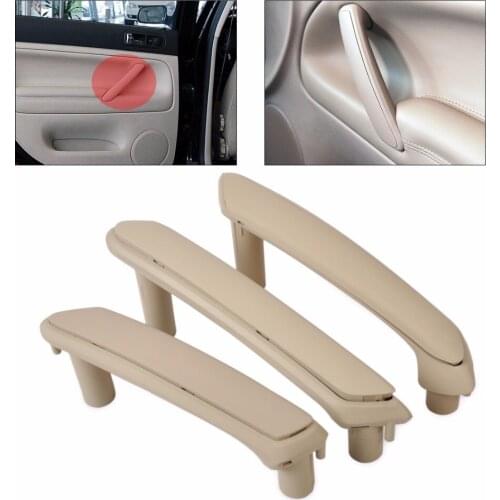 DWCX 3pcs Beige Interior Door Pull Grab Handle With Trim Cover 3B0867180A 3B4867372 For VW Passat B5 1998-2002 2003 2004 2005
