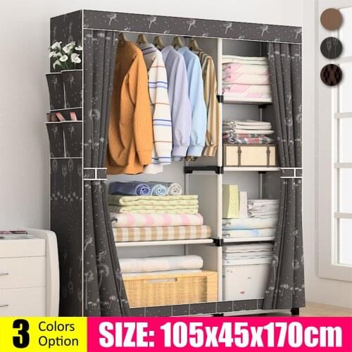 Assembly Non-Woven Fabric Wardrobe Cabinet Dustproof Wardrobes Modern Bedroom Furniture Home Clothes Closet Storage Organizer