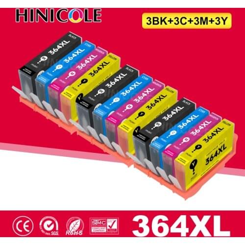 HINICOLE Compatible ink Cartridge for HP 364 XL Deskjet 3070A 3520 4620 Photosmart B209a B210a B109a B109n Printer For HP364