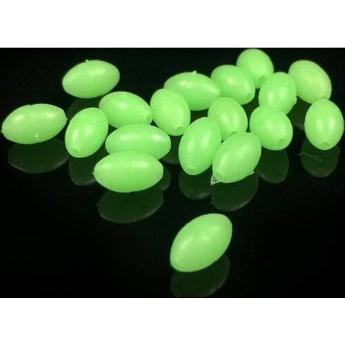 100pcs Luminous Beads Float Fishing Line Stoppers Resistance Fishing Equipment Beans Space Not To Hurt The Vertical Line Beans