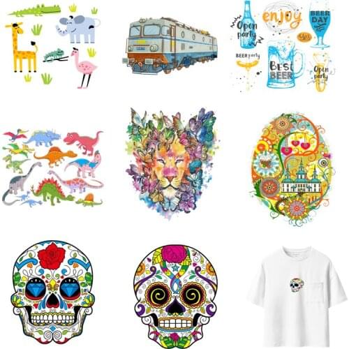 Iron-on Transfers for Clothing Patches Clorhing Stickers Stripe Dress Diy Fashion Patch Fusible Appliques Vinyle Thermocollant A