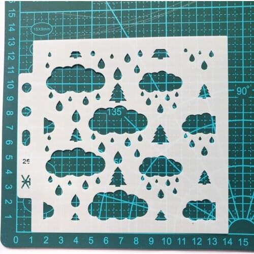 2pc Stencil Clouds DIY Walls Layering Painting Template Scrapbooking Embossing Album Accessories Decor Reusable