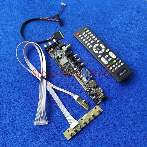 Universal LCD screen drive board kit DVB 3663 USB VGA AV 40-Pin LVDS 1366*768 signal digital fit M101NWN8/M116NWR1/M133NWN1