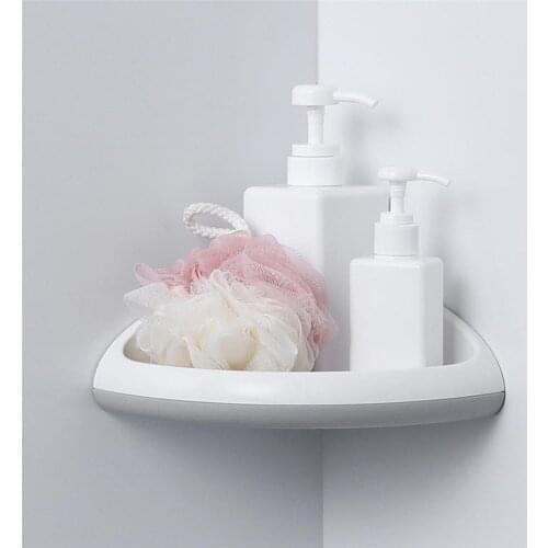 Bathroom Corner Wall-mounted Drain Rack Toilet Shampoo Shower Gel Bathware Storage Holder