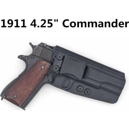 Inside Waistband Kydex Holster For Kimber Colt Ruger Springfield Taurus 1911 4.25" Commander appendix Concealed Carry IWB