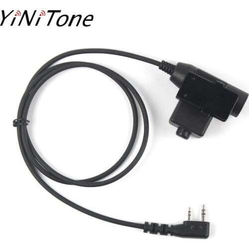 Military Headset Adapter U94 PTT for Kenwood TK3107 Baofeng UV-5R UV-5RE Plus BF-888 PTT Button Tactical Headset PTT Cable Plug