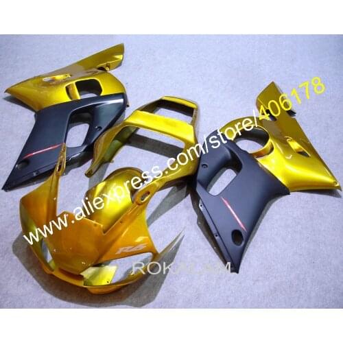 YZF600 R6 98 99 00 01 02 Fairing For Yamaha YZF R6 1998-2002 Golden Black Fairing (Injection Molding)