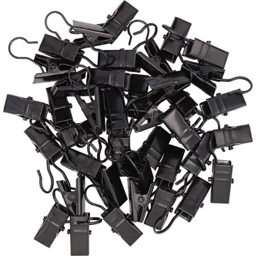 100pcs Curtain Clips Hooks Stainless Steel Shower Drapery Clip for Hanging Drapes Christmas Party Lights Hanger Wire Holder Home