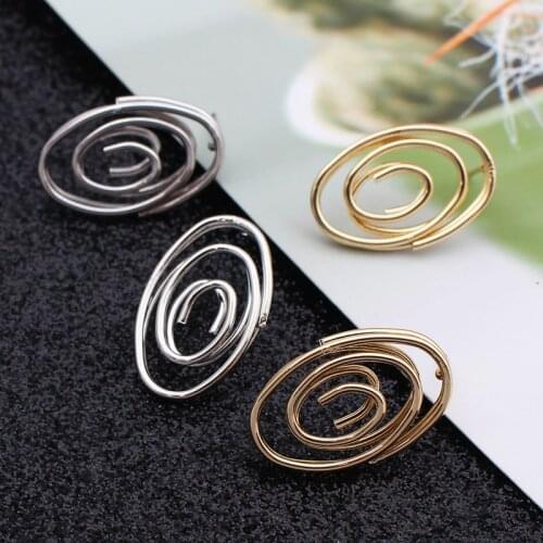 Punk Coiled Metal Stud Earrings for Women Brincos Fashion Personality Earrings Party Jewelry Gifts Hot Selling