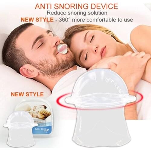 1PC Silicone Anti-Snoring Tongue Sleeve Transparent Sleep Aid Quiet Night Air Purification Oral Care Tool