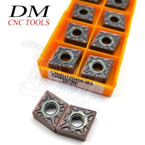 10pcs CNMG120408-MA/CNMG120404-MA VP15TF Lathe Blade CNMG432/CNMG431 Double-sided Indexable Carbide Cutting Insert