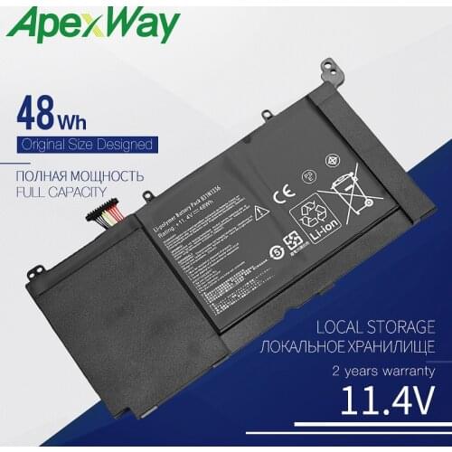 11.4V B31N1336 C31-S551 Laptop battery for ASUS VivoBook K551L K551LN V551L V551LA S551L S551LB S551LA R553L R553LN R553LF 48Wh