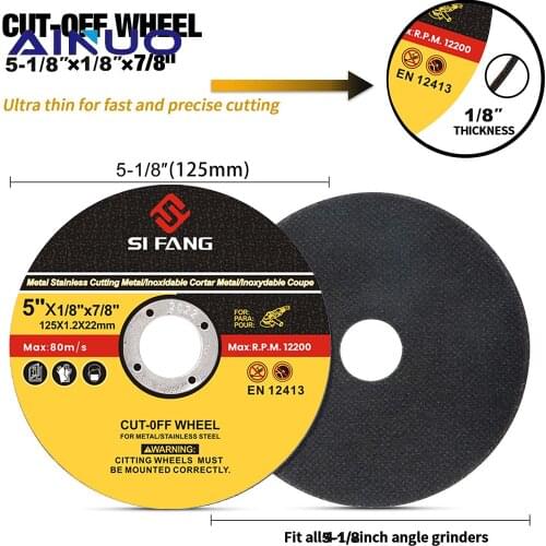 125mm 5" Metal Cutting Disc Cut Off Wheels Flap Sanding Discs Angle Grinder Tools Accessories 3-60Pcs