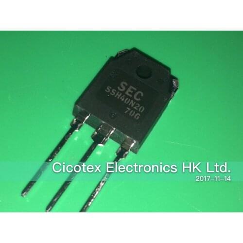 2pcs/lot SSH40N20 40A 200V N-Channel MOSFET TO-3P Advanced Power MOSFET SECSSH40N20 SEC-SSH40N20