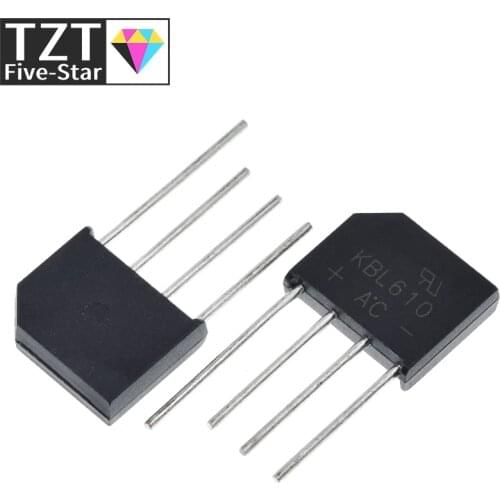 5PCS KBL610 1000V 6A Diode Bridge Rectifier Single Phase Bridge Rectifier KBL-610 New Arrival