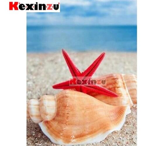 5D DIY Full Square/Round Drill Diamond Painting Kit "starfish shell" Embroidery Mosaic Cross Stitch Stickers Decor Gift Xf86006