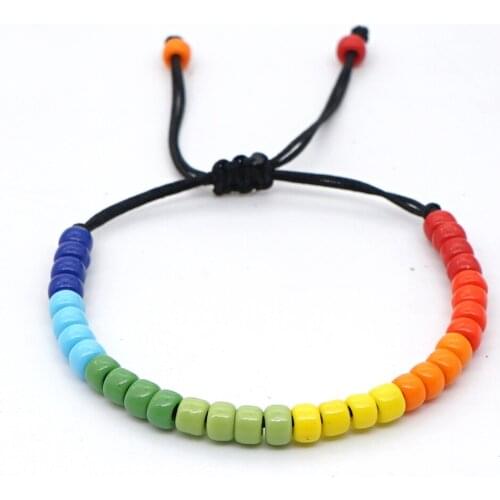 Go2Boho Handmade Rainbow Miyuki Beaded Bracelet Boho Jewelry Adjustable String Bracelets For Women Japan High Quality Armband