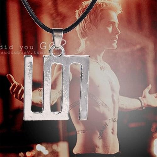 Thirty 30 Seconds To Mar Necklace Jared Leto Triad Band Logo Symbol Pendant Silver Color Simple Jewelry Rope Men Women Wholesale