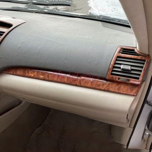 For Toyota Camry 2006- 2011 Wooden Color Interior Dashboard Trim Air Vent Cover Decoration Car Accessories