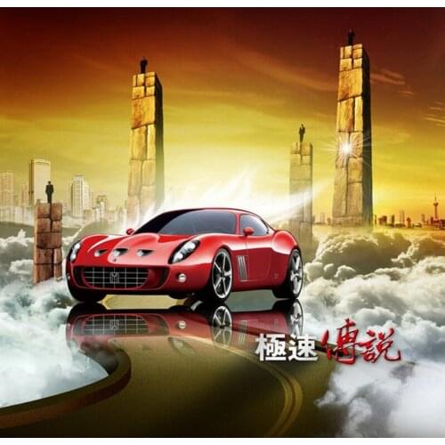 Custom mural KTV theme wallpaper Movie Wallpaper 3D stereo racing bedroom living room wallpaper murals