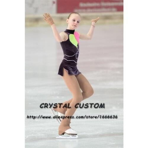 Hot Sales Ice Figure Skating Dresses Fashion New Brand Competition Child Figure Skating Dress Crystal DR3692