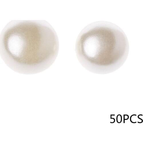 50pcs 10mm 11mm Round Sewing Pearl Buttons For Clothing Sewing Accessories Clothing Scrapbooking Garment DIY Apparel Tool