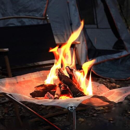 Metal Folding Campfire Holder Incinerator Outdoor Camping BBQ Grilling Bracket Stainless Steel Mesh Fire Pit BBQ Tools