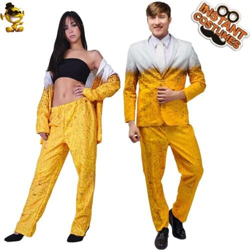 Men Oktoberfest Costume Fancy Dress Women Halloween Costumes Couples Cosplay Birthday Party As Gift Beer Suits