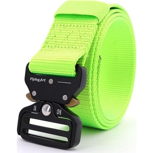 Mens Canvas Tactical Belt Heavy Duty Army Belts High Quality Metal Quick Release Buckle Adjustable Military Outdoor Police Belt