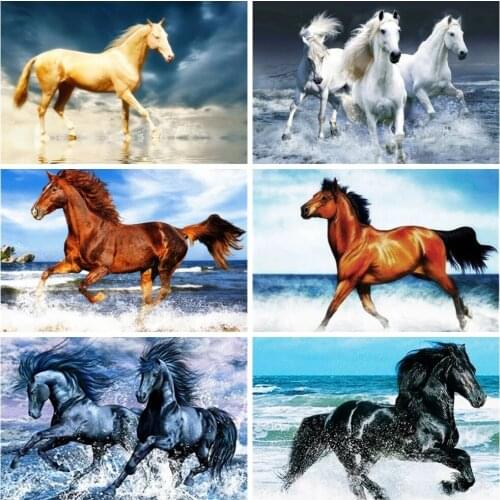 PDMDOG 5D DIY Diamond Art Painting Kits Animal Diamond Embroidery Sale Horse Rhinestones Mosaic Cross Stitch Decor For Home