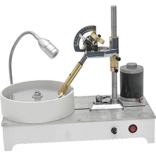 Stainless Steel Lapidary Machine Precision 0-1800Rpm Faceted Gemstone Polishing Machine 120W Jade Processing Equipment 110-240V