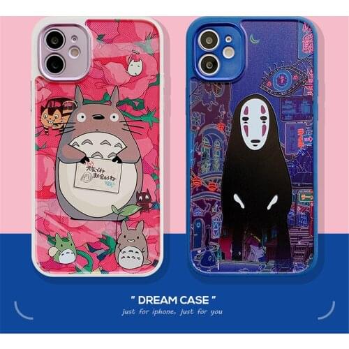 New Straight Matte Cartoon Fitted Capa Case For iPhone12 Mini/11/12Pro Max XR XS Max,Soft TPU Cover For iPhone SE(2020)7 8Plus