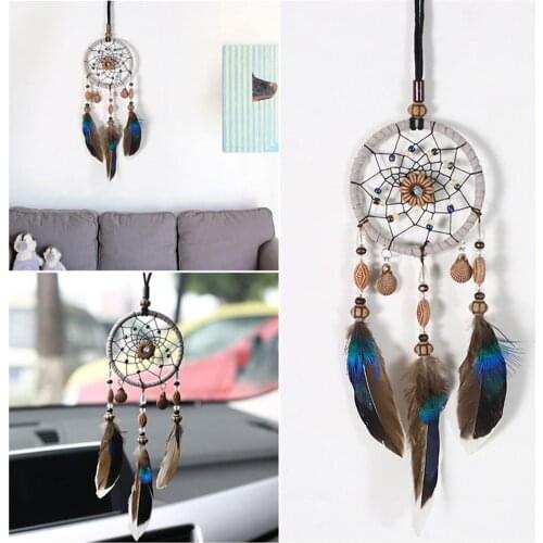 Tassel Catching Dream Catcher Car Handmade Dreamcatcher Pendant Hanging Decoration Creative Feathers Home Pendant Wedding Decor