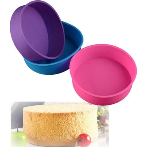 8inch Silicone Cake Round Shape Mold Kitchen Bakeware DIY Desserts Baking Mold Mousse Cake Moulds Baking Pan Tray Tools