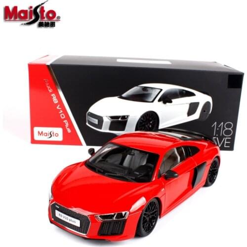 Maisto 1:24 Audi R8 V10 Plus Boutique Sports Car Die-cast Alloy Car Model Crafts Decoration Collection Toy Tools Gift