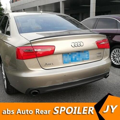 For Audi A6 Spoiler 2016-2018 Audi A6 spoiler High Quality ABS Material Car Rear Wing Primer Color Rear Spoiler
