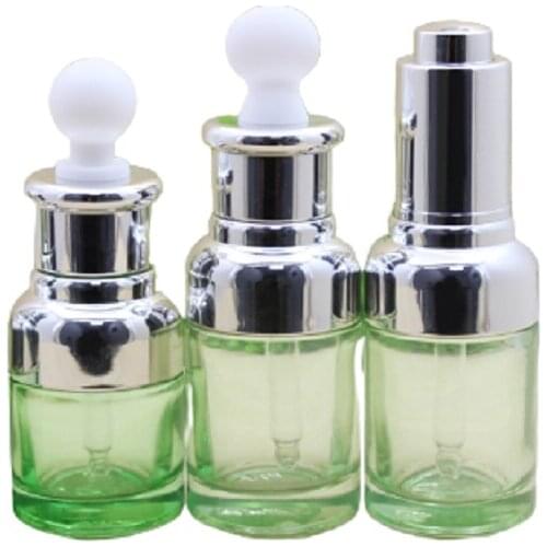 20ML 30ML Glass Dropper Bottle Packaging Green Serum Aromatherapy Liquid Pipette Empty Essential Oil Press Dropper Bottles 10pcs