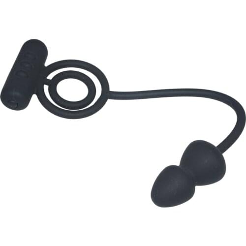 Three size for choose Silicone lock ring vibrator Prostatic Massager Butt Plug Anal Sex Toy product for male